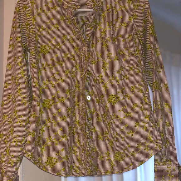 Anthropologie Odille Embroidered Button Down Blouse. - Picture 3 of 15
